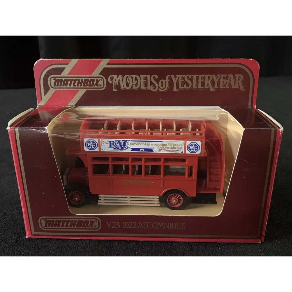 Matchbox Models of Yesteryear 1922 AEC Omnibus London Bus Red Y-23 NIB